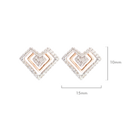 Triangle diamond Studs
