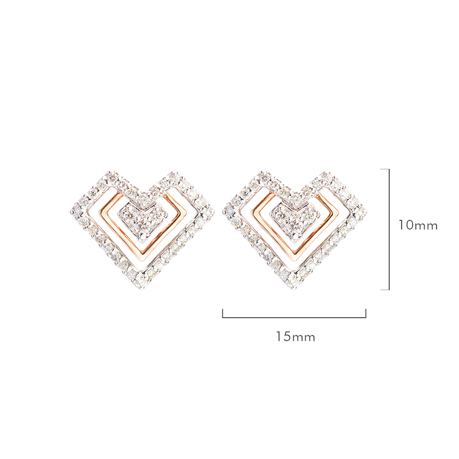 Triangle diamond Studs