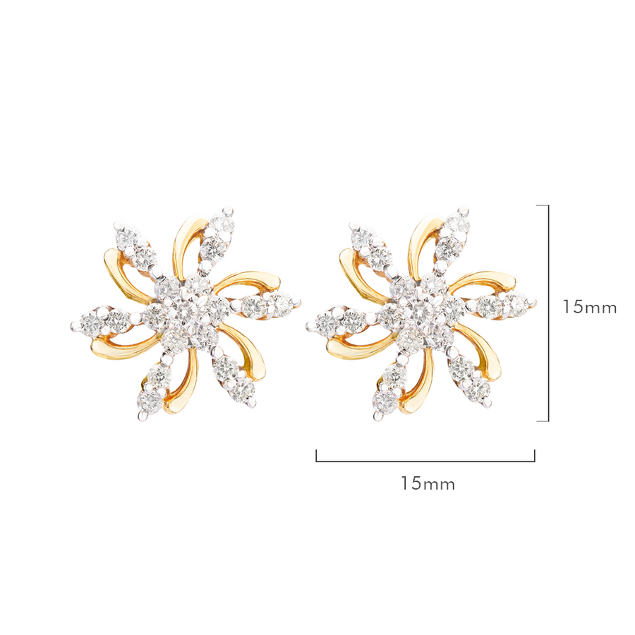 Floret diamond studs