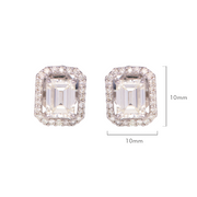 Emerald cut Solitaire- 2.00 CT Pair