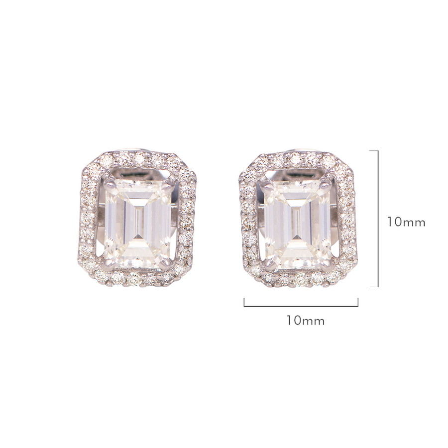 Emerald cut Solitaire- 2.00 CT Pair