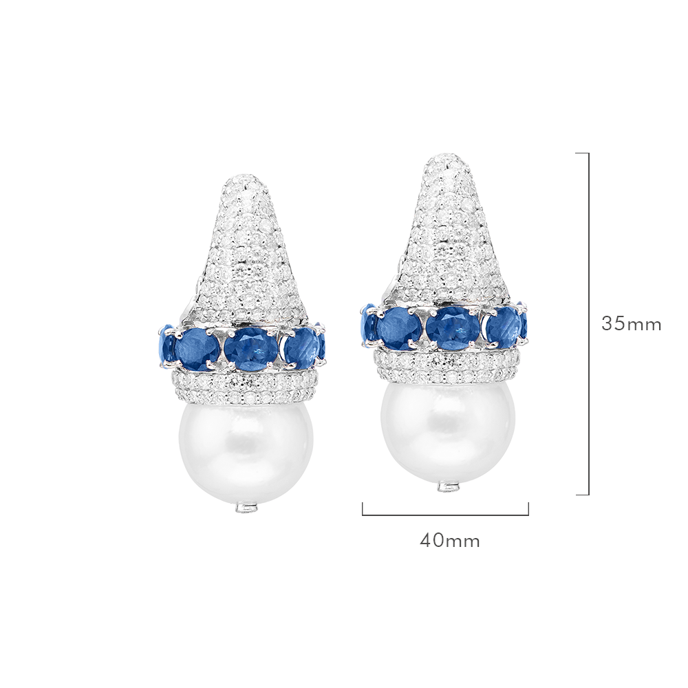 Blue- sapphire Pearl Balis