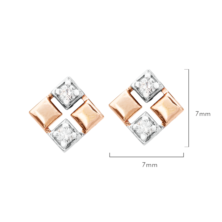 Check Diamond Studs