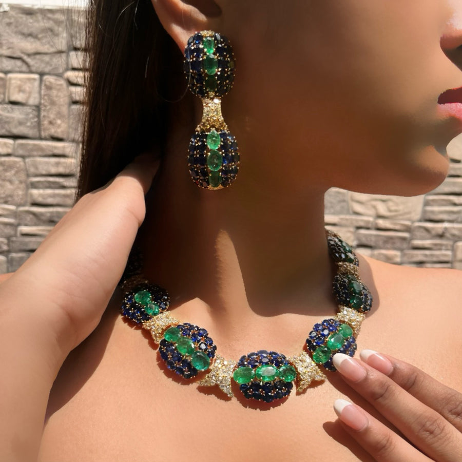 Sapphire Diamond Necklace