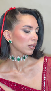 Rectangle Choker Emerald