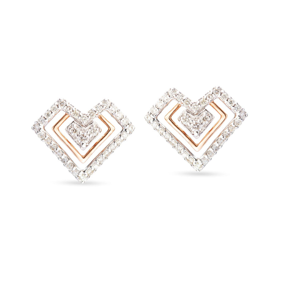 Triangle diamond Studs
