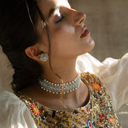 Flare Pearl Oval Diamond Choker