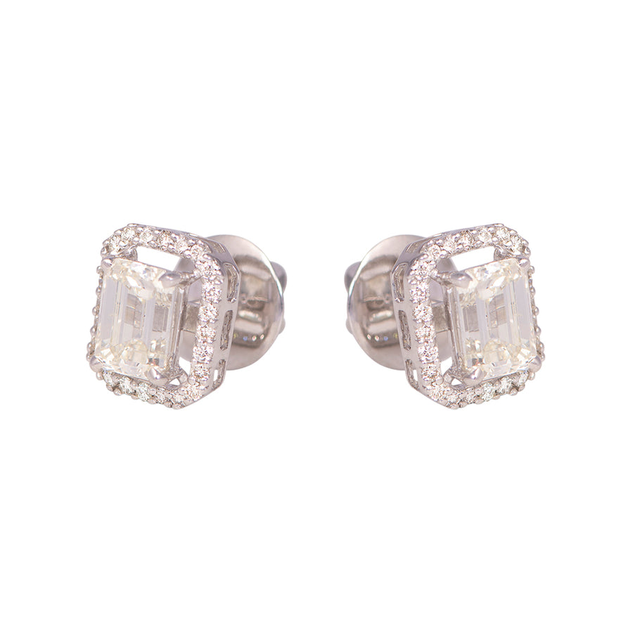 Emerald cut Solitaire- 2.00 CT Pair