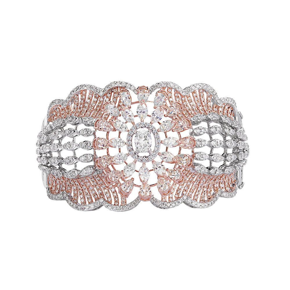 Oval Diamond Cuff