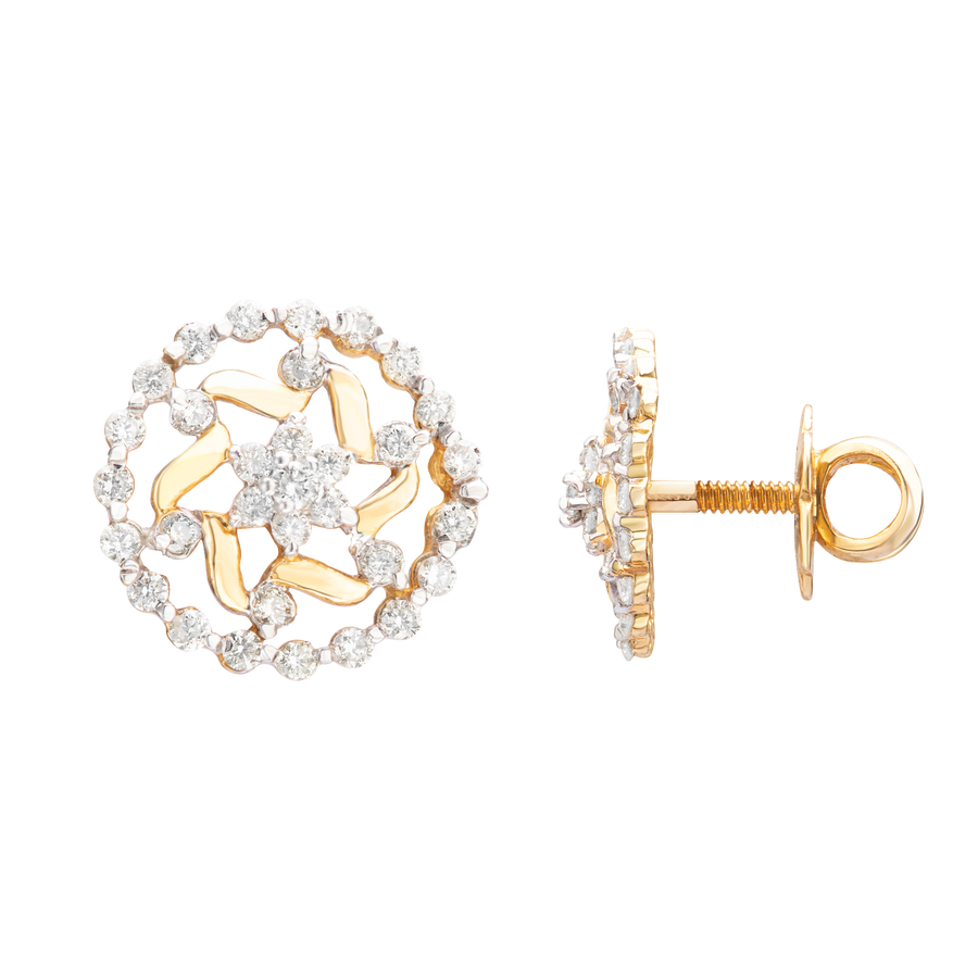 Blossom diamond studs