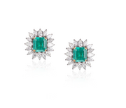 Columbian emerald studs