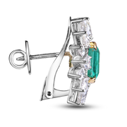 Columbian emerald studs