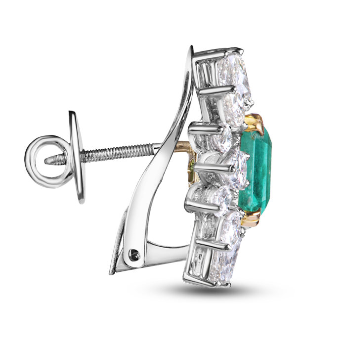 Columbian emerald studs