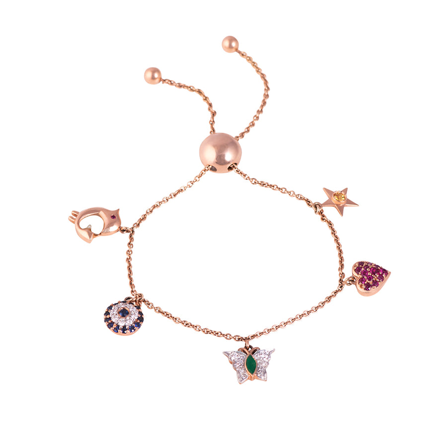 Charms Bracelet in 14KT gold