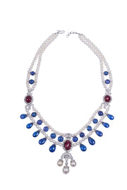 Ruby Tanzanite Pota Necklace