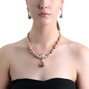 Circlet Ruby Pearl Necklace
