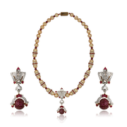 Circlet Ruby Pearl Necklace