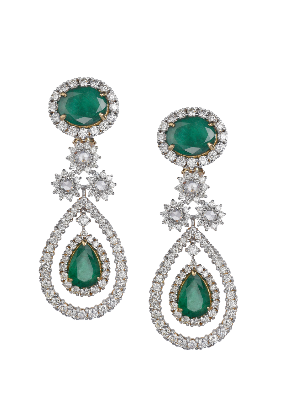 Splendour Emerald Rosecut Diamond set