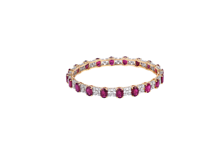 Oval Ruby Bangles
