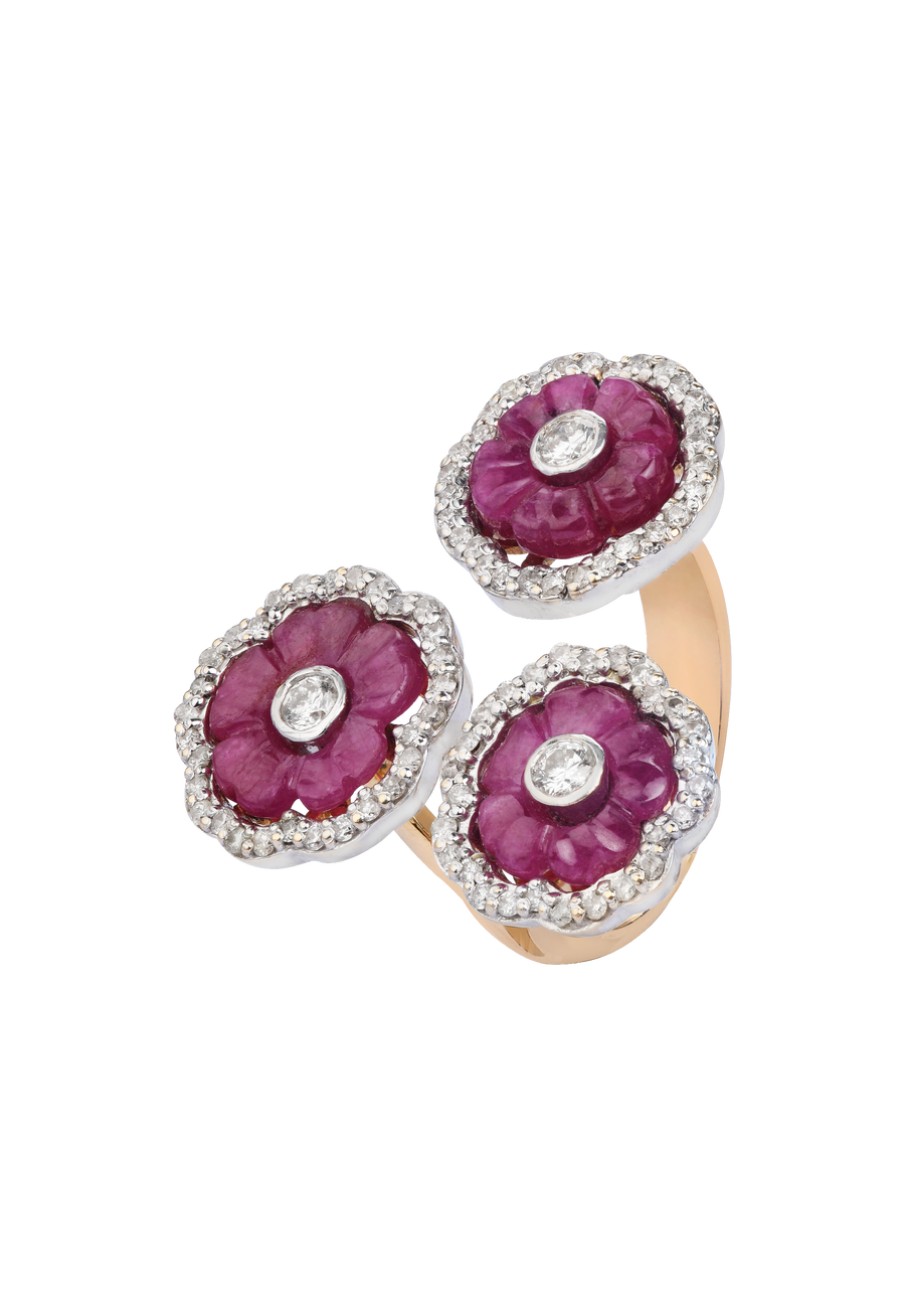 Floral Ruby Ring