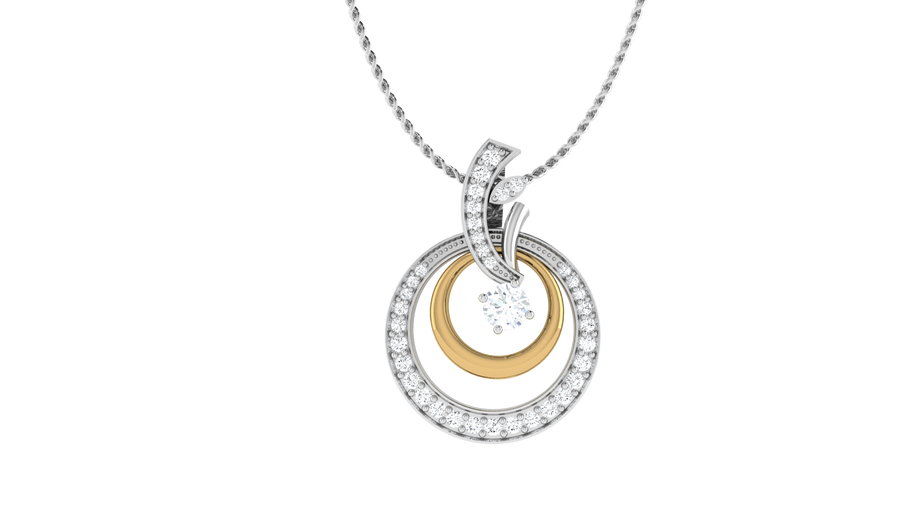 Concentric Solitaire Pendant