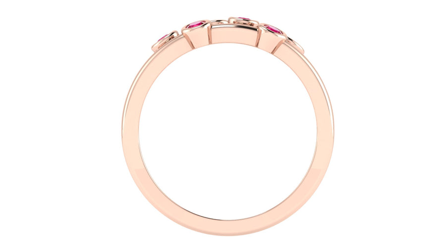 Ruby Rose gold ring