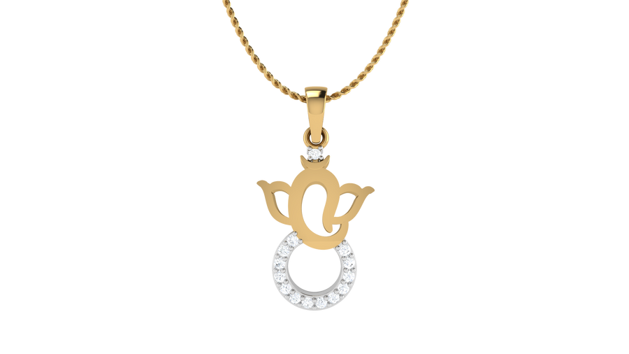 Ganesha Diamond Pendant