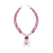 Gajanan Pendant with Carved Ruby