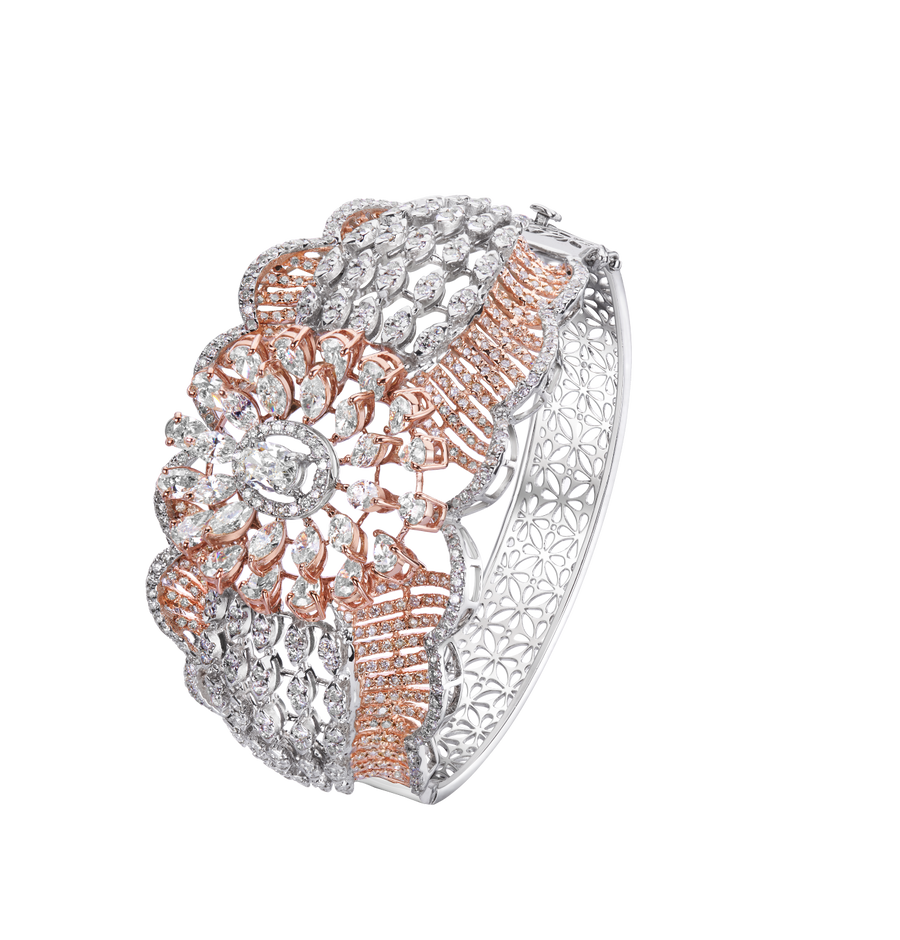 Oval Diamond Cuff