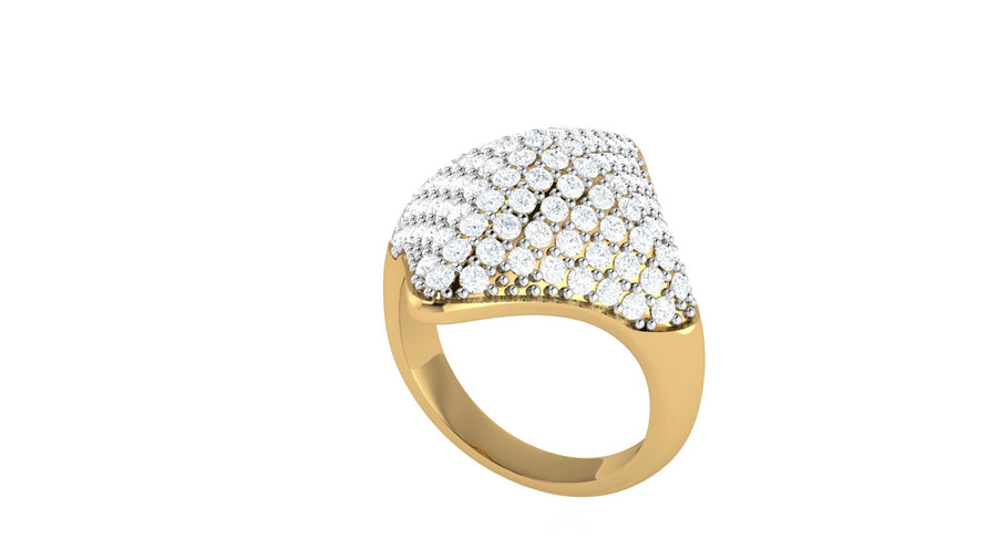 Quadrant diamond ring