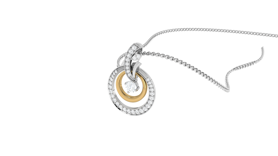 Concentric Solitaire Pendant