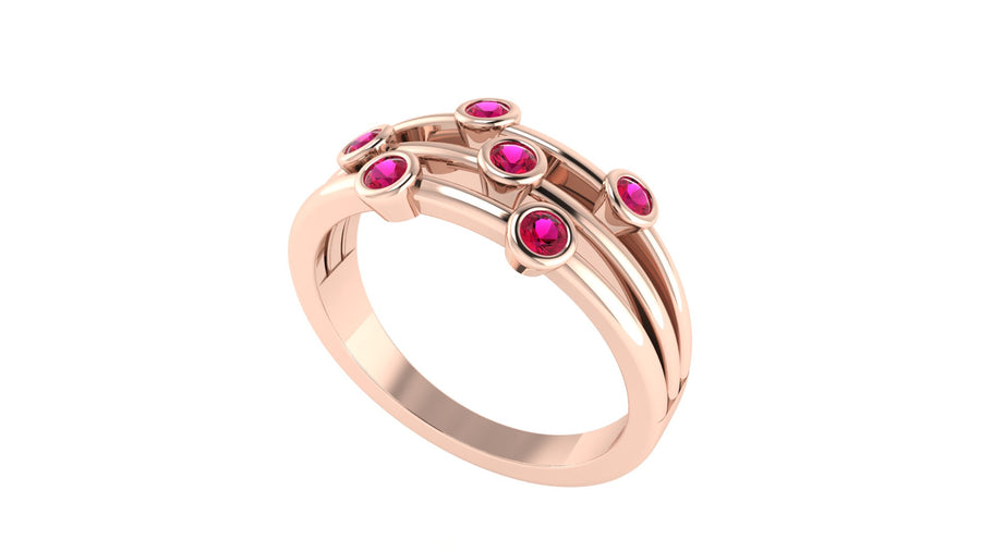 Ruby Rose gold ring