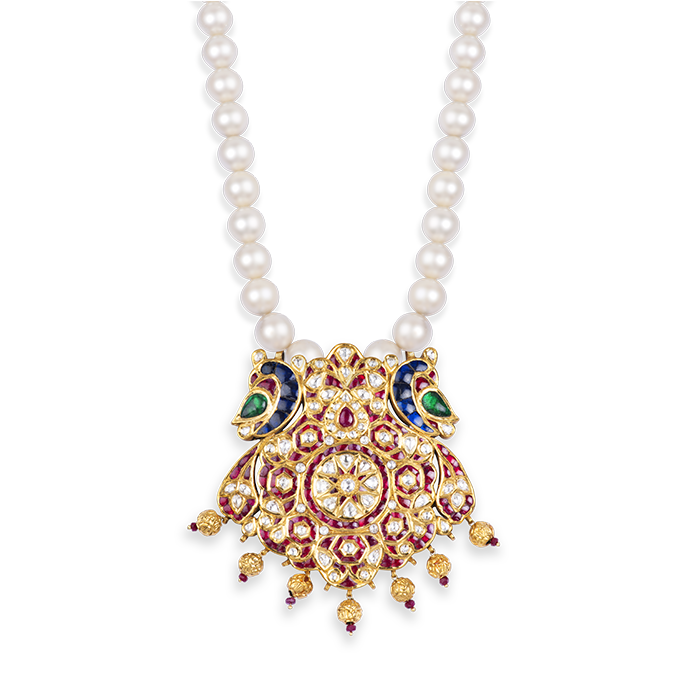 Peacock Kundan Pendant