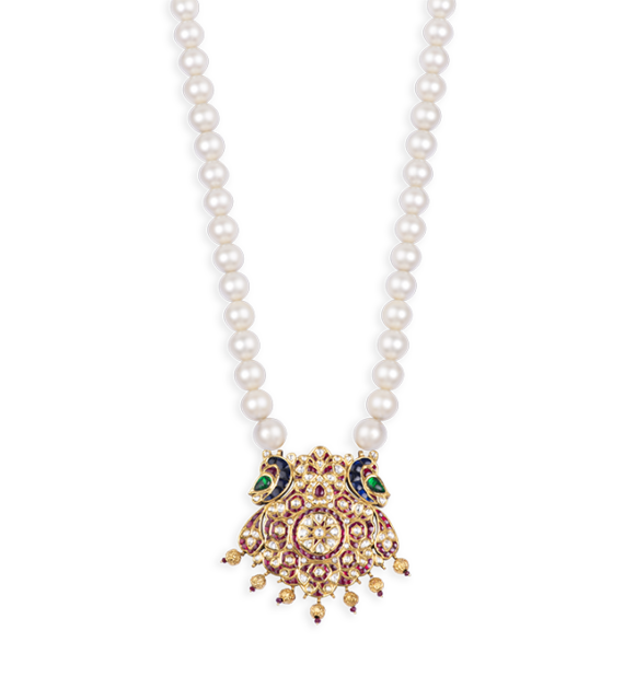 Peacock Kundan Pendant