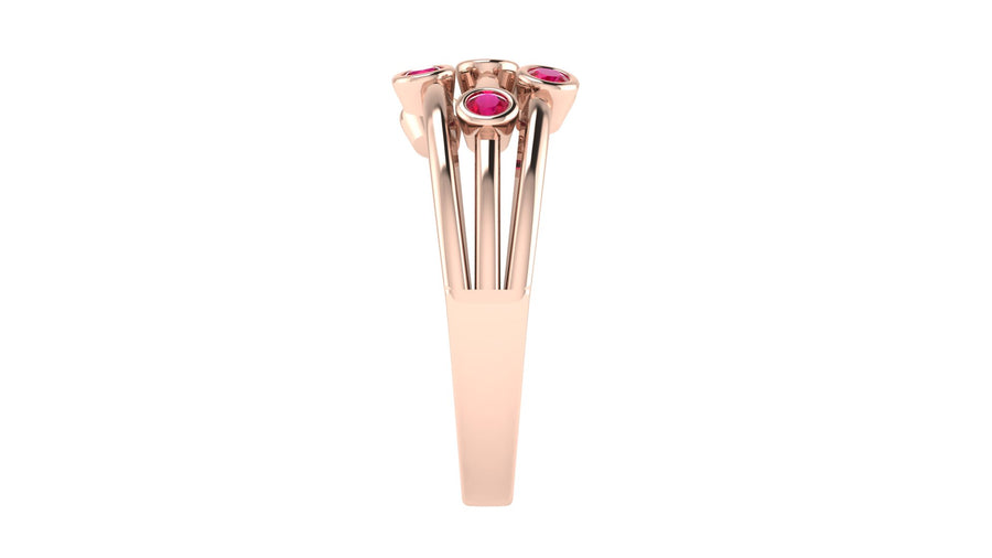 Ruby Rose gold ring