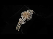 Radial diamond baguette bracelet
