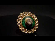 Emerald Polki Ring