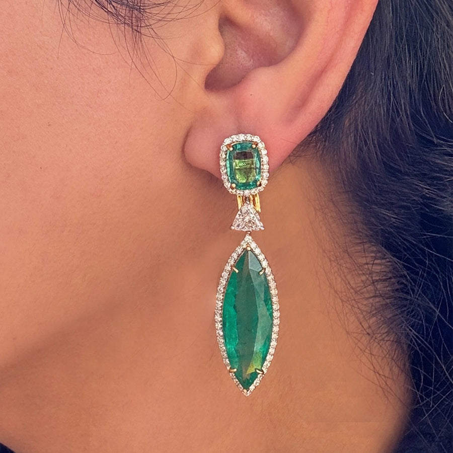 Emerald Marquise Earrings