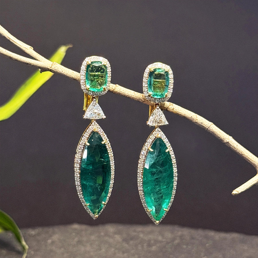 Emerald Marquise Earrings