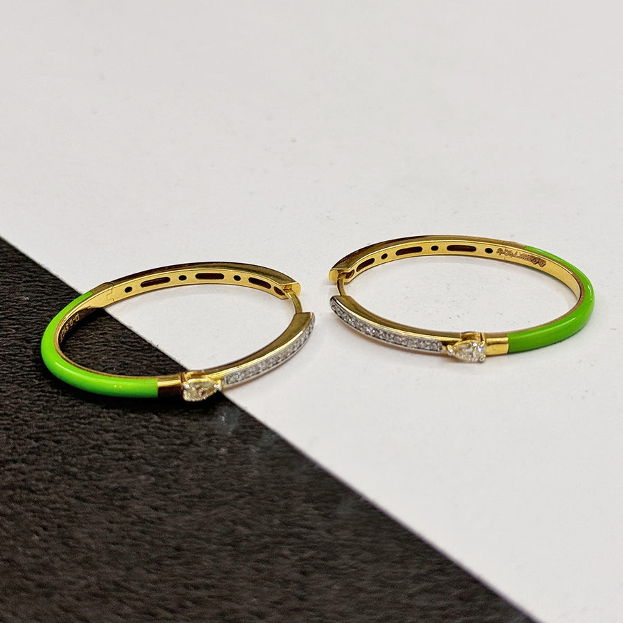 NEON HOOPS - 18Kt Gold