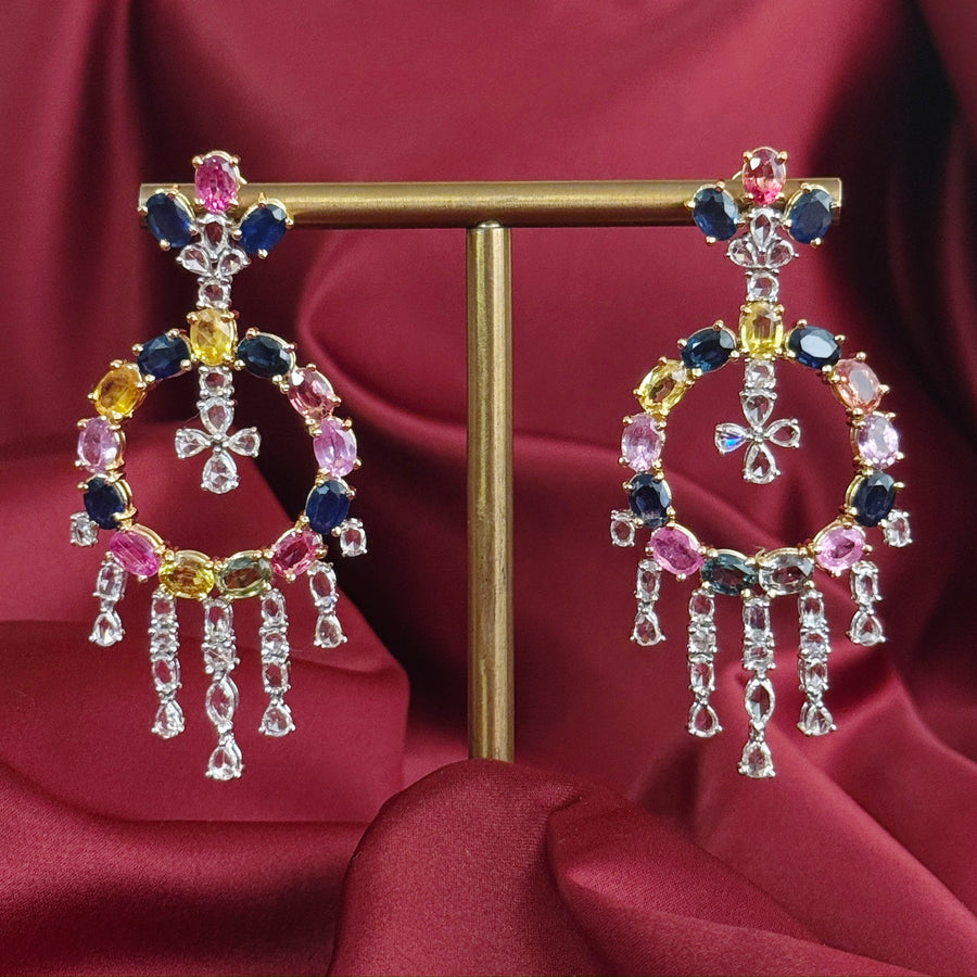 Multi sapphire Chandbalis
