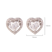 Heart Solitaire -1.90 CT Solitaire pair
