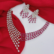 Half n Half Ruby Diamond Necklace