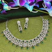 Fiorela Emerald Diamond Necklace set