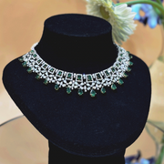 Fiorela Emerald Diamond Necklace set