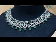 Fiorela Emerald Diamond Necklace set