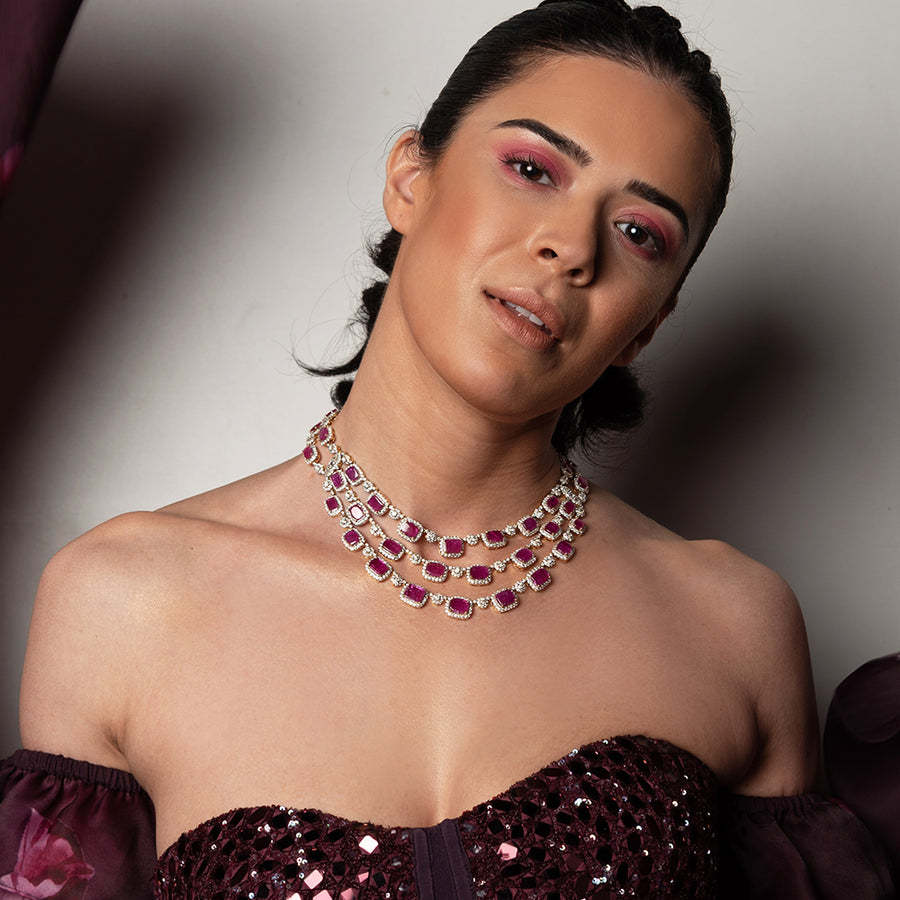 Octave Ruby Diamond necklace