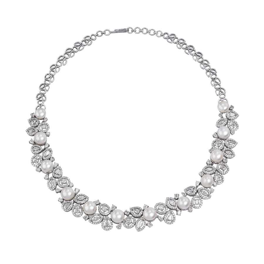 Pristine Pearl Diamond Necklace