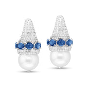 Blue- sapphire Pearl Balis