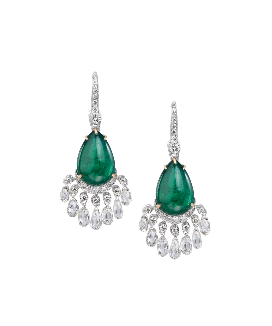 Emerald Pear Cabochans